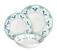 Tognana Positano, servicio de platos para 6 personas 18 piezas, porcelana, verde/azul