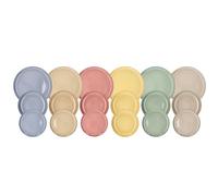 Tognana Rhapsody, Juego de vajilla 18 piezas para 6 personas, Stoneware, Multicolor
