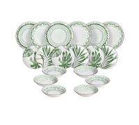 Tognana Rio Verde, vajilla para 6 personas, 18 piezas, porcelana, verde