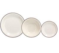 Tognana Stay, servicio de platos para 6 personas, 18 piezas, stoneware, beige