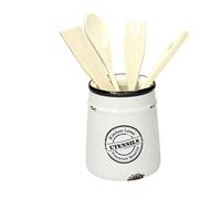 Tognana Urban Chic Porta Herramientas, Cerámica, Color Blanco, 1