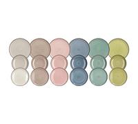 Tognana Urban Pastel Vajilla 18 piezas, porcelana, multicolor