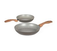 Tognana V779132GRST Great Stone - Juego de 2 sartenes (24 + 28 cm, aluminio forjado)