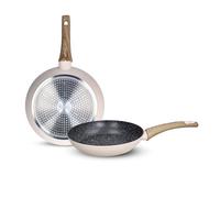 Tognana Vanilla, Set de 2 sartenes 24/28 cm, aluminio, beige