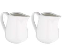 Tognana Vesuvio - Maceta para Leche, Porcelana, 250 CC, Color Blanco (Paquete de 2)