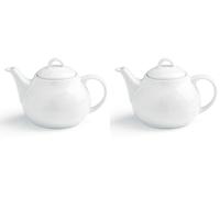 Tognana vs033030000 tetera Vesuvio, Porcelana, Blanco, 1 Unidad (Paquete de 2)