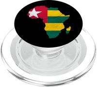 Togo Flag Africa Continent Silhouette Gift Togolese People PopSockets PopGrip para MagSafe