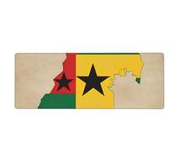 Togo Map with Two Black Stars Stitched Edges is suitable for Keyboard Pads for Office and Families Large Game Desktop Mouse Pad with