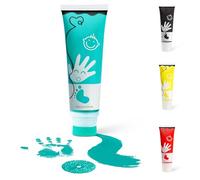 TOGOU2S Huellas Bebe Recien Nacido Con Esponja, No Tóxico y Lavable, Kit Huella Perro Ideal Para Huellas de Manos y Pies de Bebés, Recuerdos Familiares, Turquesa