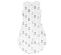 TOGOU2S Saco Dormir Bebe Verano, 0.5 TOG Saco de Dormir Bebe Unisex para Bebé Niños de 18 a 36 Meses, 100% Algodón Transpirable, Ajustable Saco Bebe 85 a 100 cm, Patrón de Oso
