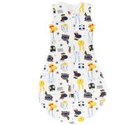 TOGOU2S Saco Dormir Bebe Verano, 0.5 TOG Saco de Dormir Bebe Unisex para Bebé Niños de 6 a 18 Meses, 100% Algodón Transpirable, Ajustable Saco Bebe 65 a 85 cm, Animales de Dibujos Animados