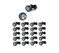 TOGU TG3016YG-BC Lente de vidrio HD de latón macizo con certificación UL, mirilla de 220 grados con cubierta de privacidad resistente para puertas de 1-3/8 a 2-1/6 pulgadas, acabado negro mate