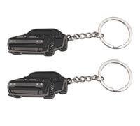 Toguma 2Pcs Accesorios para llaveros para Dodge Challenger, Llaveros para Hombres y Mujeres Llavero de Metal para ARTE Llaveros Lindos para Automóvil (Negro)