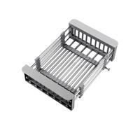Toguma Estantes De Secado De Platos Expandibles sobre El Fregadero Cesta De Drenaje De Acero Inoxidable Ajustable Bandeja De Drenaje Organizador Funcional del Fregadero De La Cocina (Gris)