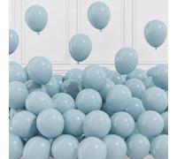 Togvu Globos azules polvorientos, paquete de 50 unidades, 5 pulgadas, pequeños globos de látex azul claro aguamarina bohemio para novia, baby shower, revelación de género, Pascua, decoración de fiesta