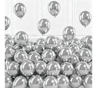 Togvu Globos plateados, paquete de 50 globos pequeños de látex cromado metálico de 5 pulgadas para graduación, graduación, Año Nuevo, cumpleaños, boda, despedida de soltera, discoteca, fiesta