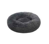 TOHDNC Cama calmante para perros con forma de dona de 60 cm, cama de felpa esponjosa para mascotas, antiansiedad, para perros y gatos, redonda, cálida, lavable, con parte inferior antideslizante, para