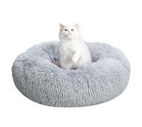 TOHDNC Cama Redonda para Gatos 50cm, Tranquila Cama Esponjosa Peluda Ansiológica Cómoda Cama De Mascotas Donuts Pañales De Fondo Antideslizantes Adecuados