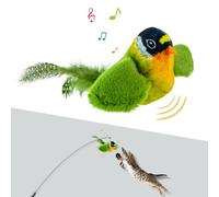 TOHDNC Gato pájaro juguete simulación de volador interactivo con plumas, entretenimiento para gatitos