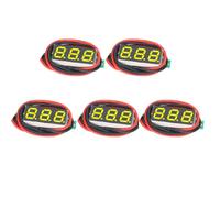 Toheitian 0.28 Pulgadas Micro-Tipo LED Voltímetro Digital CC 0-100V Probador de Voltaje para Auto y Motocicleta Detector de Voltaje LED Amarillo 5 Piezas