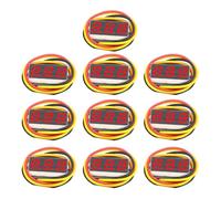 Toheitian 10 Piezas de Voltímetro Digital Micro LED de 0.28 Pulgadas DC 0-100V, Medidor Detector de Voltaje para Automóvil y Motocicleta, LED Rojo.