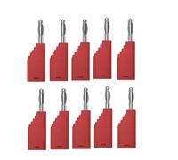 Toheitian 10 Unids/Set Conector Enchufe J.10054 4mm Enchufe Apilable Conector Tipo Banana Conector Frontal Enchufes Multifunción, Rojo
