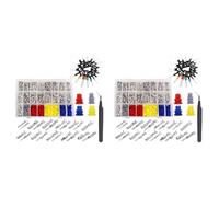 Toheitian 1510 Piezas Kit de Conector de Clavijas de Terminal de Cable Eléctrico para Automóvil 1/1,5/1,8/2,2/2,8/3,5 mm 21 Tipos Terminal de Clavijas de Conector Automático