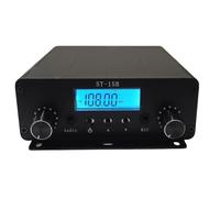 Toheitian -15B V3 76MHz-108MHz Amplificador Estéreo de 15W Transmisor de FM Entrada de Audio+Micrófono (Interfaz BNC)