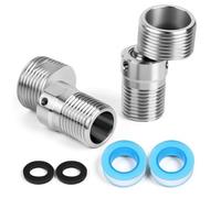 Toheitian 2 Piezas de Adaptador de Tornillos de Esquina de Ducha Excéntricos con Ajuste de Ángulo de Pie Curvo en Ángulo de 360° para Montaje en Pared