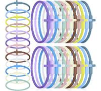 Toheitian 36 Piezas de Pulseras de Cruces de Silicona Al por, Pulseras Cristianas de Jesús, 12 Accesorios de Muñeca de Goma Apilables y Coloridos