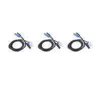 Toheitian 3X Cable Powercon Combinación de Enchufe Powercon y Línea de Señal XLR para Tránsito de Señal de Conexión de Alimentación de Luz (A)