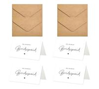 Toheitian 4 Elegantes Tarjetas de Propuesta de Dama de con Sobres, Despedidas de Soltera y Momentos Especiales de Boda.