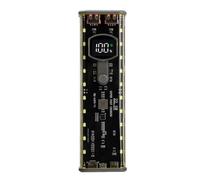 Toheitian 4X 21700 Estuche de Batería DIY Power Bank Kit de Carga Rápida PD22.5W Caja de Batería Transparente de Carga Rápida