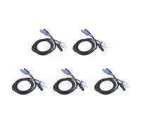 Toheitian 5X Cable Powercon Combinación de Enchufe Powercon y Línea de Señal XLR para Tránsito de Señal de Conexión de Alimentación de Luz (A)