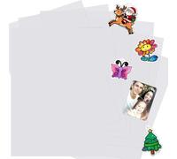 Toheitian 6 Pcs Hojas de Encogimiento Imprimibles A4 Papel Semitransparente para Impresora de Inyección de Tinta Plástico Encogible Imprimible para Niños DIY A