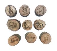 Toheitian 9 Uds. Sellos con de Animales, Molde con de Animales, Grabado de Madera, Juguetes para Niños, Suelo Fangoso, Campo Nevado, Bosque con Estampado de Pasos