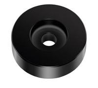 Toheitian Adaptador de Disco para Tocadiscos, Adaptador de Vinilo para Tocadiscos de 7 Pulgadas 45 RPM, Husillo para Tocadiscos de Vinilo con Orificio Grande, Color Negro.