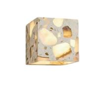 Toheitian Aplique de Pared LED de Piedra Terrazo 220v Luz Cálida Exterior Baño Porche Pasillo para Porche Balcón Jardín Villa A