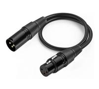 Toheitian Cable XLR de 3 Pines DMX512, Cable de Señal de Iluminación de Escenario DMX512, Equipo de DJ, Conector XLR, Cordón de Extensión de Datos DMX512 de 5 Metros.