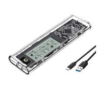 Toheitian Caja de Enclosure para SSD M.2 SATA NGFF con Detección de Salud Digital Inteligente Tipo-C USB3.2
