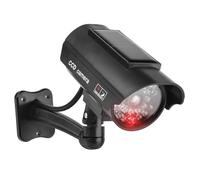 Toheitian Cámara de Seguridad CCTV Falsa, Resistente A la Intemperie, con Luz LED Roja Intermitente, para Uso en Interiores o Exteriores.