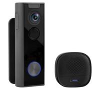 Toheitian Cámara de Timbre Inalámbrica Timbrador de Video con Timbre Audio Bidireccional, Alerta Instantánea Visión, Detección de Humanos 2.4G Wi-Fi