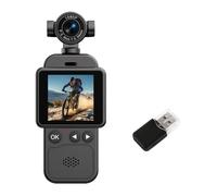 Toheitian Cámara Wi-Fi Portátil de Mano 1080p, Rotación de 360°, Mini Cámara Portátil Anti-Vibración, Grabadora de Deportes y Ciclismo, 32GB + Lector de Tarjetas USB.