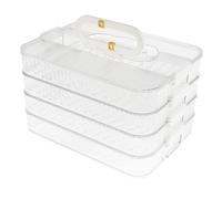 Toheitian Contenedor de Fiambrera de 4 para Refrigerador, Contenedor de Almacenamiento de Tocino, Caja de Almacenamiento de Alimentos para Refrigerador