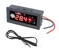 Toheitian Controlador de Velocidad de Ventilador PWM de 12V 3A con Pantalla Digital y Sonda de Temperatura, Cabeza Circular