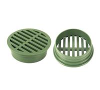 Toheitian Cubierta de Rejilla de Drenaje de 4" Cubierta de Rejilla de Drenaje Redonda de Plástico Que Se Ajusta A Tuberías de 4" Previene la Entrada de Escombros Ideal para Jardines, Patios y Caminos.