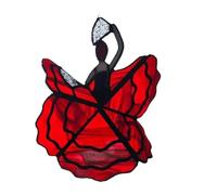 Toheitian Dama Bailando Vidrieras Spinner Al Aire Libre Colgante Decoración Decoraciones de Jardín Viento Spinner Ouddoor Mariposa B