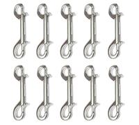 Toheitian Gancho a PresióN con Perno de Doble Extremo, Paquete de 10 Broches MetáLicos con Gatillo de Doble Extremo de 3-1/2 Pulgadas para Buceo, Correa para Perros