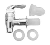 Toheitian Grifo Dispensador de Bebidas de Reemplazo, Entrada y Salida de 17 Mm, Grifo de Plástico Electrochapado para Agua, Jugo, Té, Cerveza Plateado