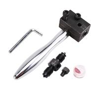 Toheitian Herramienta de Abocardado Doble para Línea de Freno de 3/16 Pulgadas, de Mano, con Ángulo de 45 Grados DIN para Mangueras de Freno, Tubos de Níquel y Tubos de Cobre